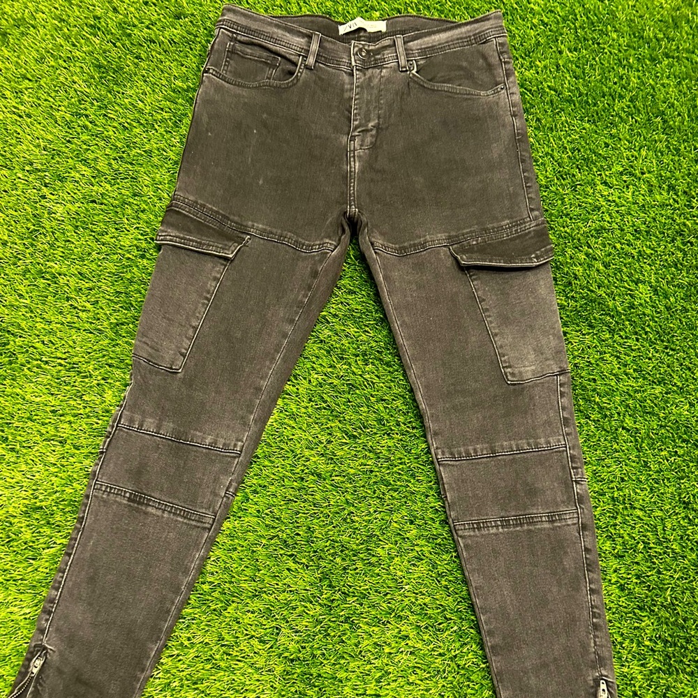Black stone washed jeans